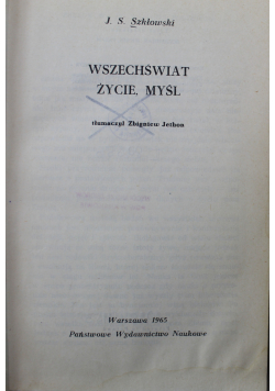 Wszechświat życie myśl