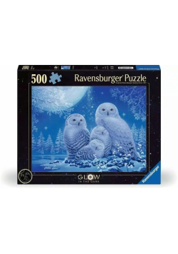 Puzzle 500 świecące - Sowy