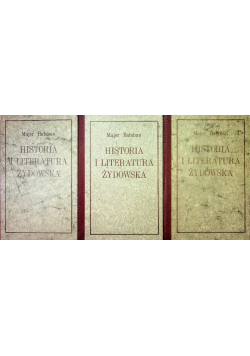 Historia i literatura żydowska Tom 1 do 3