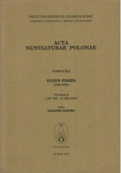 Acta Nuntiaturae Polonae Tom XLI Vol 2