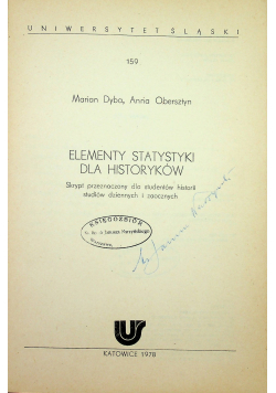 Elementy statystyki dla historyków
