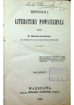 Historya literatury powszechnej 1866 r