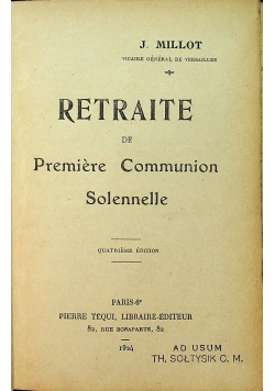 Une Retraite de Premiere Communion 1924r