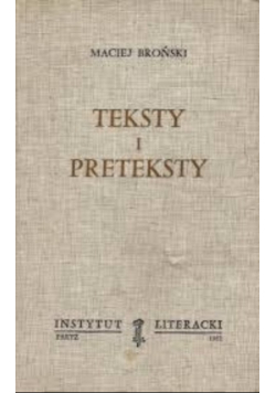 Teksty i preteksty