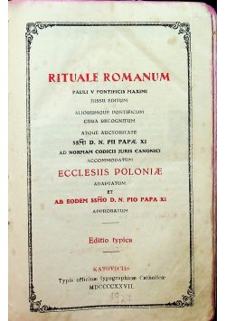 Rituale Romanum 1927 r.