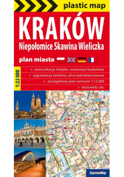 Kraków Niepołomice Skawina Wieliczka 4 plany w 1 skala 1: 22 000