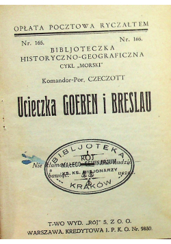 Ucieczka Goeben i Breslau/Tajemnica okrętu Falke ok 1925 r
