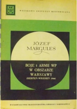 Boje 1 Armii WP w obszarze Warszawy