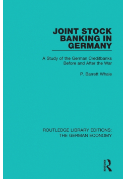 Joint Stock Banking in Germany