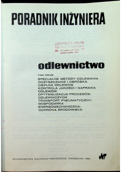 Odlewnictwo Tom II