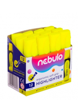 Zakreślacz żółty (12szt) NEBULO