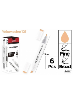 Marker Chromax z 2 końcówk yellow orche 101 (6szt)