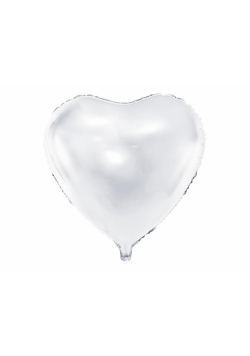 Balon foliowy Serce 61cm biały