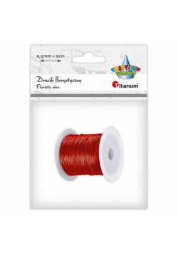 Drucik florystyczny 0,3mm 20m czerwony
