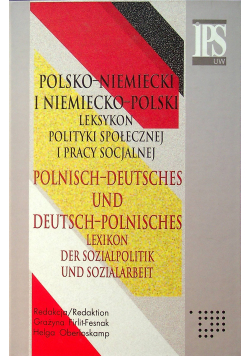 Polsko niemiecki i niemiecko polski leksykon polityki społecznej i pracy socjalnej