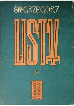 Grzegorz Wielki Listy Tom 1