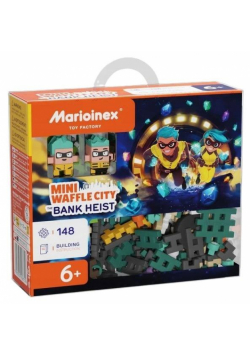 Klocki konstrukcyjne Waffle mini City Napad na Bank 148 elementów