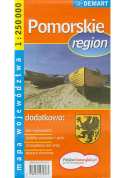 Pomorskie region mapa województwa 1:250 000