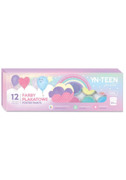 Farby plakatowe Pastel 12 kolorów