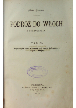 Dzieła Józefa Kremera 13 tytułów w 4 książkach ok 1879 r