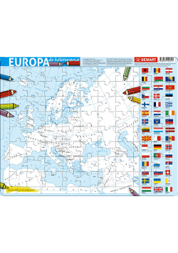 Puzzle ramkowe Europa kolorowanka