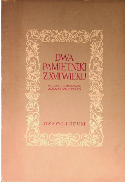 Dwa pamiętniki z XVII wieku