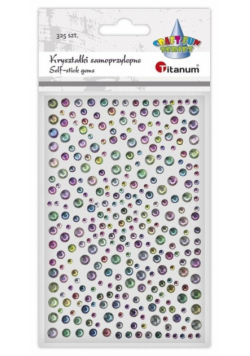 Kryształki samoprzylepne Okrągłe mix 325szt