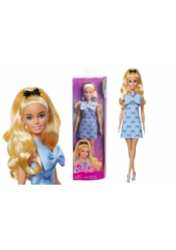 Barbie Fashionistas. Lalka w sukience niebieska
