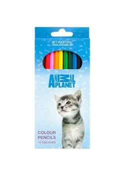 Kredki ołówkowe 12 kolorów Animal Planet Cute