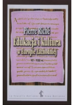 Edukacja i kultura w Europie Zachodniej VI -  VIII w