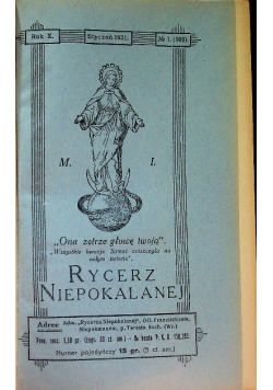 Rycerz Niepokalanej - Marzec 1931 r.