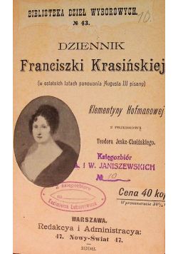 Dziennik Franciszki Krasińskiej, 1898 r.