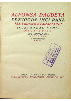 Przygody Imci Pana Tartarena z Taraskonu 1922 r