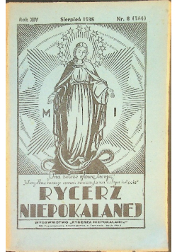 Rycerz Niepokalanej Nr 8 Rok XIV 1935 r.