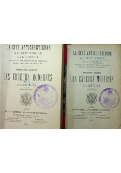 Les Erreurs Modernes Tom I i II 1887 r