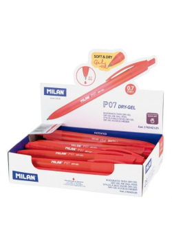 Długopis Dry Gel czerwony (25szt) MILAN