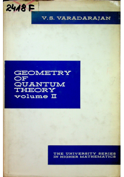 Geometry of Quantum Theory Volume II