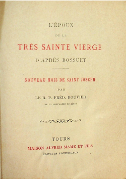 L epoux de la tres sainte vierge 1901 r