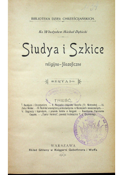 Studya i Szkice Serya I 1901 r.
