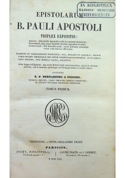 Epistolarum B Pauli Apostoli 1862 r