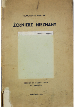 Żołnierz nieznany 1933 r.