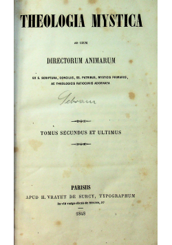 Theologia Mystica 1848 r