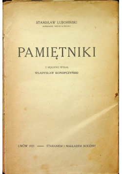 Lubomirski Pamiętniki 1925 r.