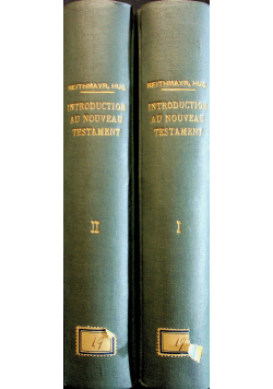 Introduction Historique et Critique aux livres du Nouveau Testament 2 tomy 1861 r.