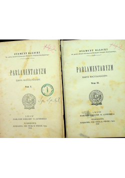 Parlamentaryzm 2 tomy 1900 r