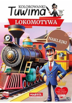 Lokomotywa z naklejkami. Kolorowanki Tuwima