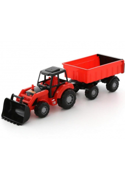 Traktor Majster z przyczepą i łyżką