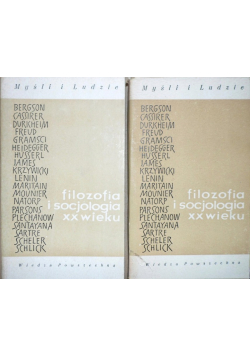 Filozofia i socjologia XX wieku  część I i II