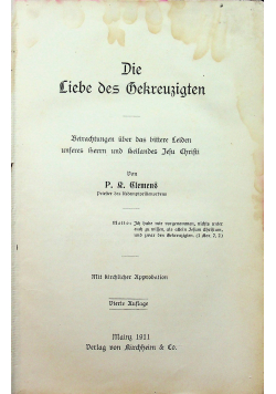 Die Liebe des Gekreuzigten 1911 r.