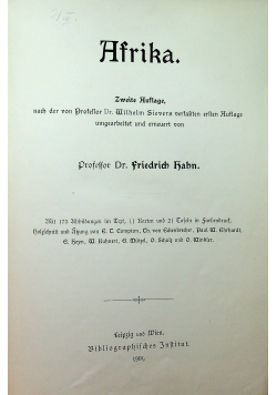 Afrika Zweite Auflage 1901 r.